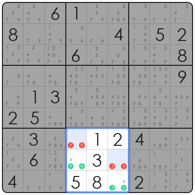 finned x wing sudoku